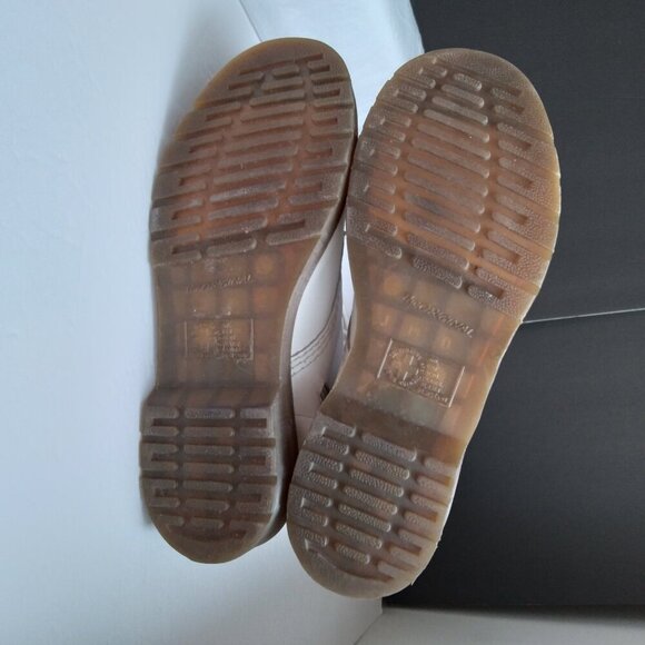 Vintage Dr Martens White Leather 'Deathmoth' Garden 14 Eyelet Zip Boot US Sz 9 - Picture 15 of 16